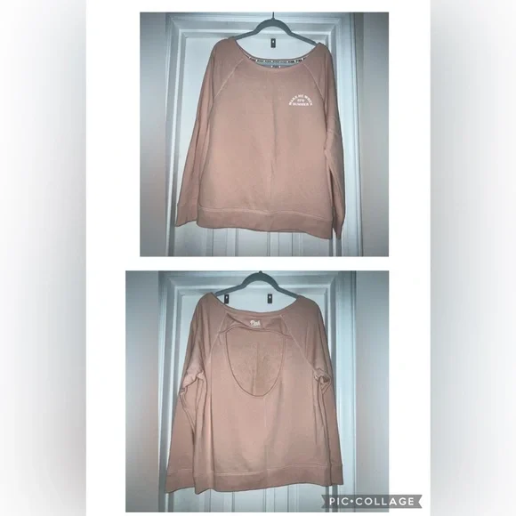 NWOT PINK “Wake Me When It’s Summer” Graphic Crewneck Sweatshirt - Pink - Medium - Picture 1 of 9